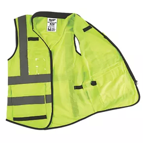 Milwaukee Premium Hi-Vis Vest Yellow Small / Medium 38" Chest 4 Milwaukee Premium Hi-Vis Vest Yellow Small / Medium 38" Chest - Image 2