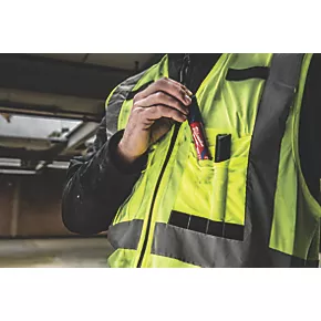 Milwaukee Premium Hi-Vis Vest Yellow Small / Medium 38" Chest 5 Milwaukee Premium Hi-Vis Vest Yellow Small / Medium 38" Chest - Image 3