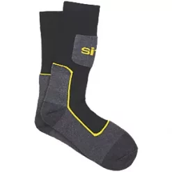 Site Comfort Work Socks Black / Grey Size 7-11