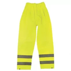 Hi-Vis Reflective Trousers Elasticated Waist Yellow Large 26-46" W 30" L