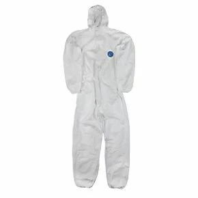 DuPont Tyvek CH5 Classic Hooded Disposable Coverall White Large 40-42" Chest 32" L 3 DuPont Tyvek CH5 Classic Hooded Disposable Coverall White Large 40-42" Chest 32" L