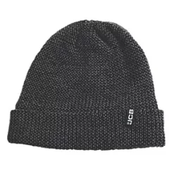 JCB Work Beanie Black & Grey Marl