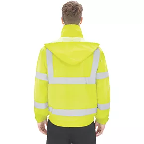 Hi-Vis Lightweight Bomber Jacket Yellow X Large 52" Chest 4 Hi-Vis Lightweight Bomber Jacket Yellow X Large 52" Chest - Image 2