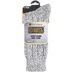SockShop Heavy Gauge Boot Socks Grey Size 6-11