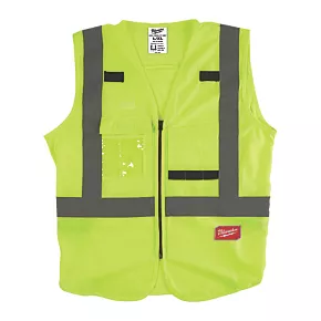 Milwaukee Hi-Vis Vest Yellow Large / X Large 41" Chest 3 Milwaukee Hi-Vis Vest Yellow Large / X Large 41" Chest