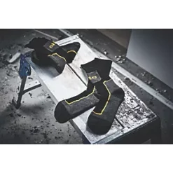 Site Comfort Work Socks Black / Grey Size 7-11 3 Pairs -Workwear Accessories Shop 8397D A3