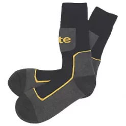 Site Comfort Work Socks Black / Grey Size 7-11 3 Pairs