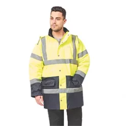 Site Shackley Hi-Vis Traffic Jacket Yellow/Navy XX Large 60" Chest -Workwear Accessories Shop 967XR A5
